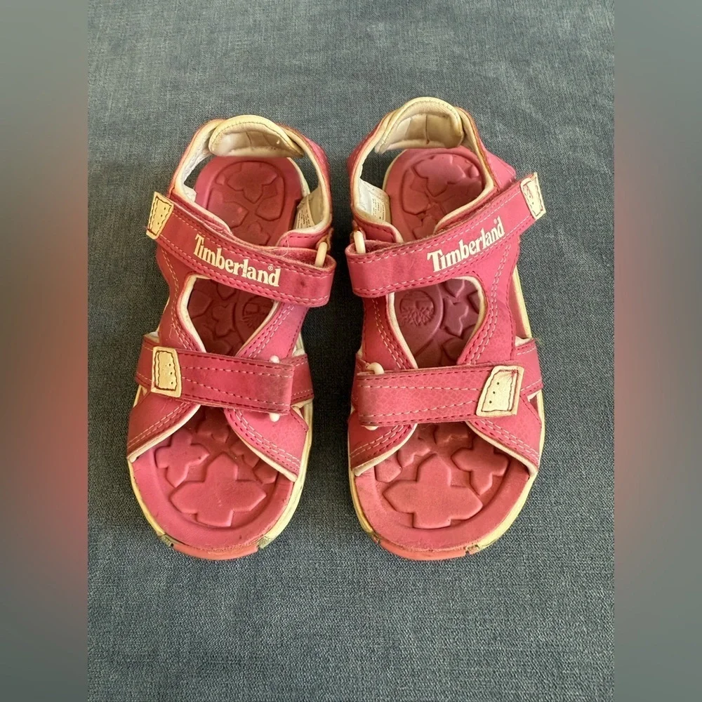 Timberland Juniors Adventure Seeker Strap Sandal Toddler Girls SZ 11 Pink Casual